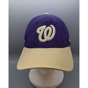 Washington Nationals JMU Hat New Era 9TWENTY James Madison Purple Gold Strapback